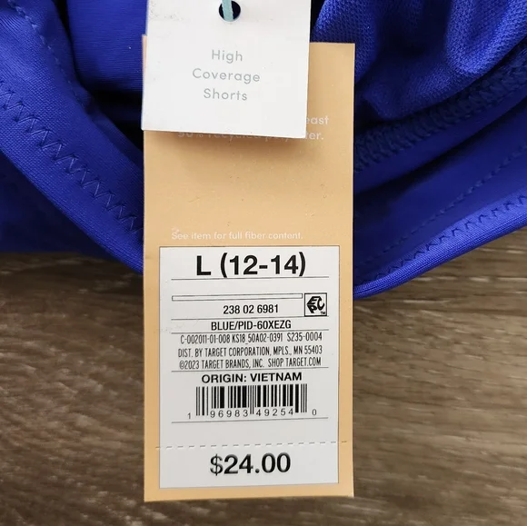 NWT Kona Sol Blue High Coverage Swim Shorts Size Large - Picture 6 of 8